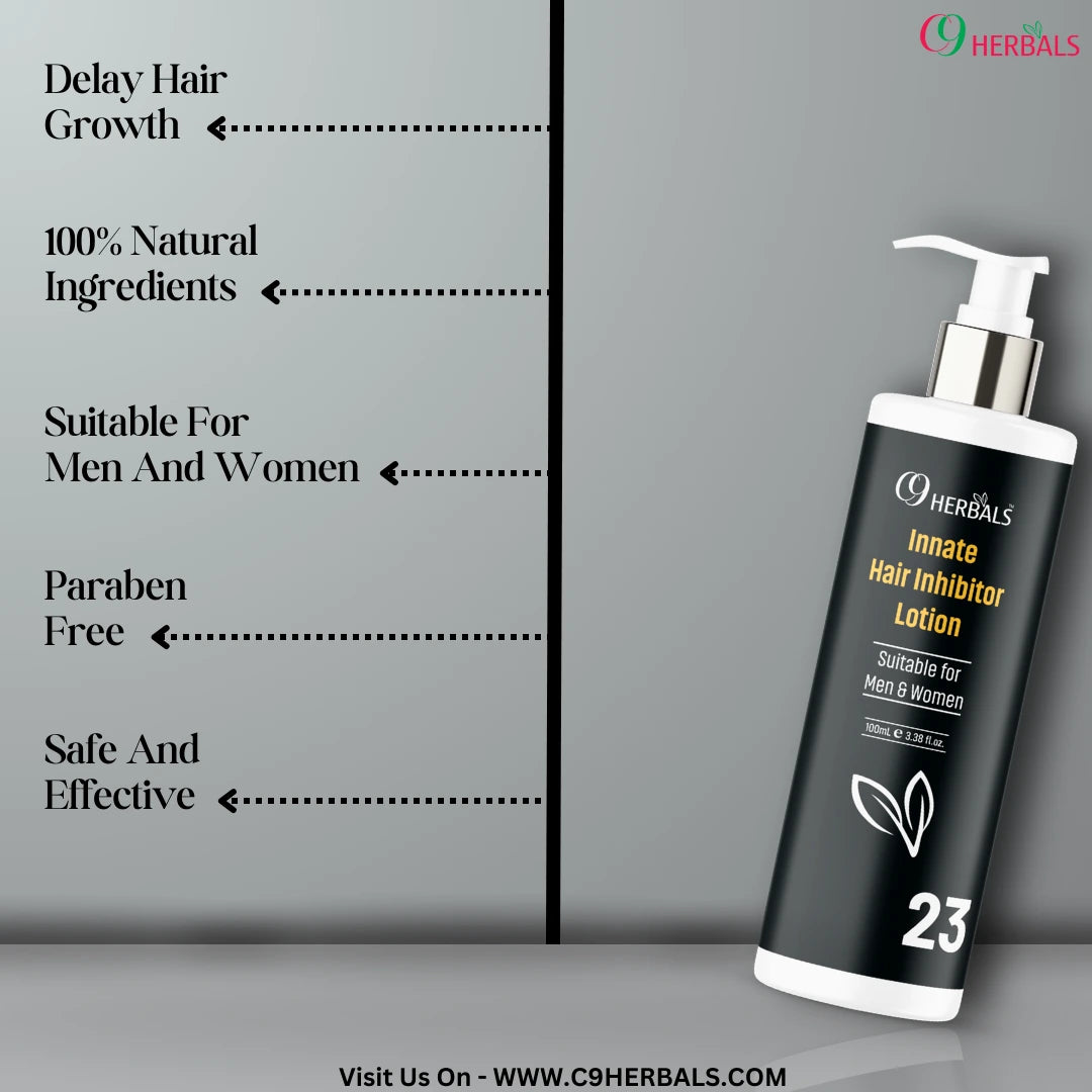 Innate Hair Inhibitor Lotion| Pipermint Oil| Removal Of Unwanted hair| Post-Laser Treatment Redness And Irritation Reduction.