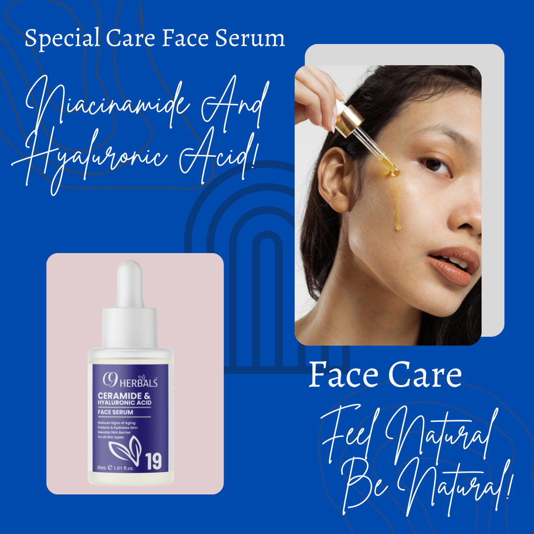 Ceramide And Hyaluronic Acid Face Serum | Aloe Vera Extract | Niacinamide | Rebuilds Skin Barrier