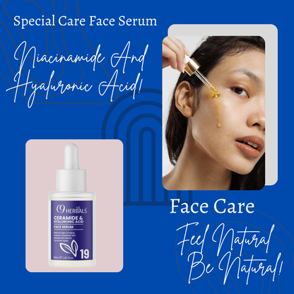 Ceramide And Hyaluronic Acid Face Serum | Aloe Vera Extract | Niacinamide | Rebuilds Skin Barrier