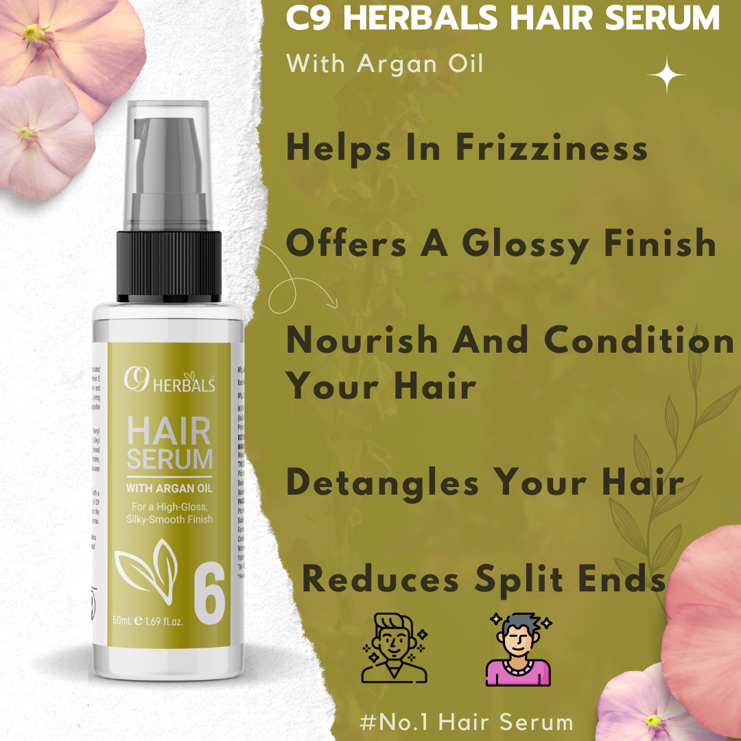 Hair Serum | Argan Oil | Sunflower Oil | For A High-Gloss Look | For Silky-Smooth Finish