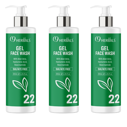 Gel Face Wash | Aloe Vera | Sulfate Free | Niacinamide | Control Pimples, Zits And Whiteheads