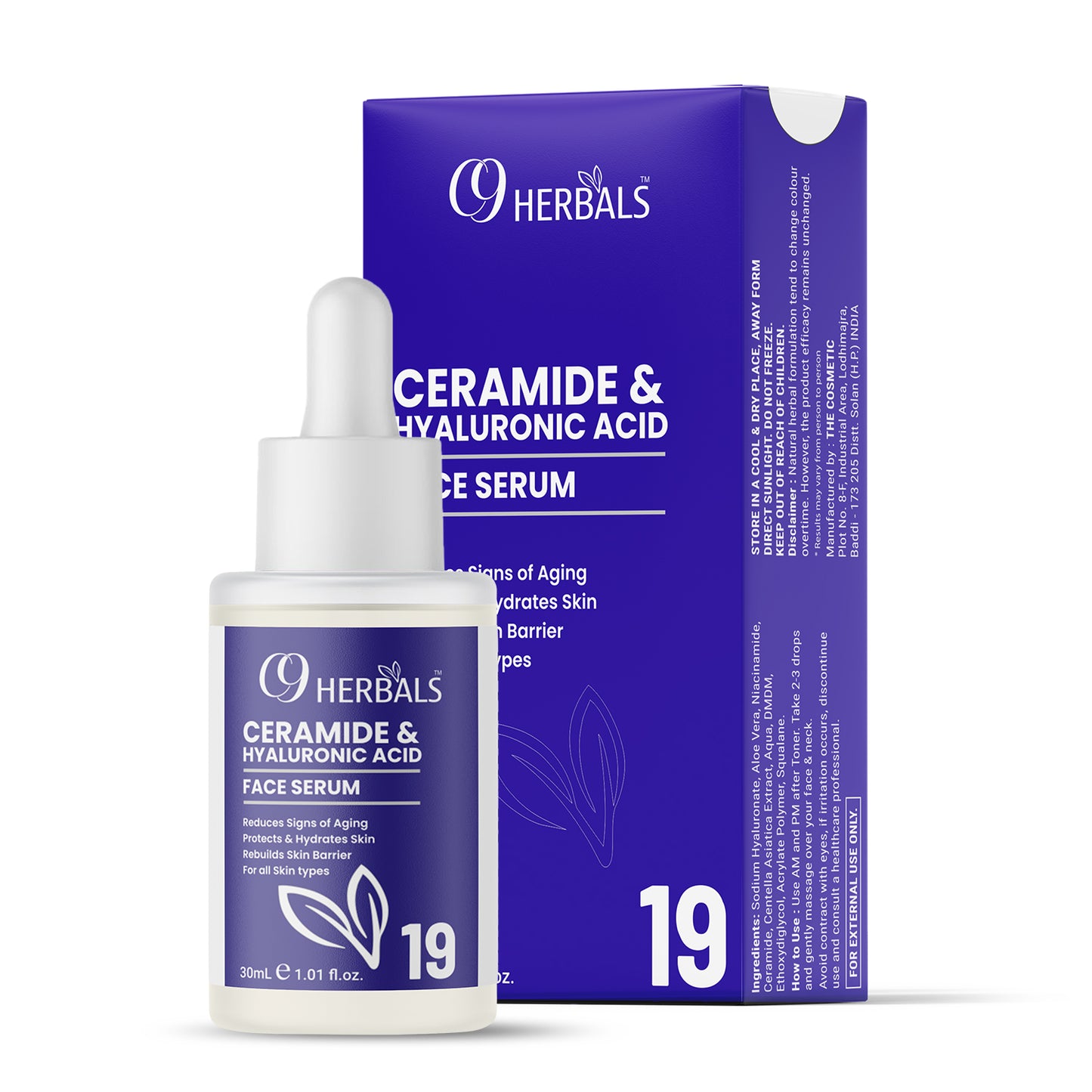 Ceramide And Hyaluronic Acid Face Serum | Aloe Vera Extract | Niacinamide | Rebuilds Skin Barrier