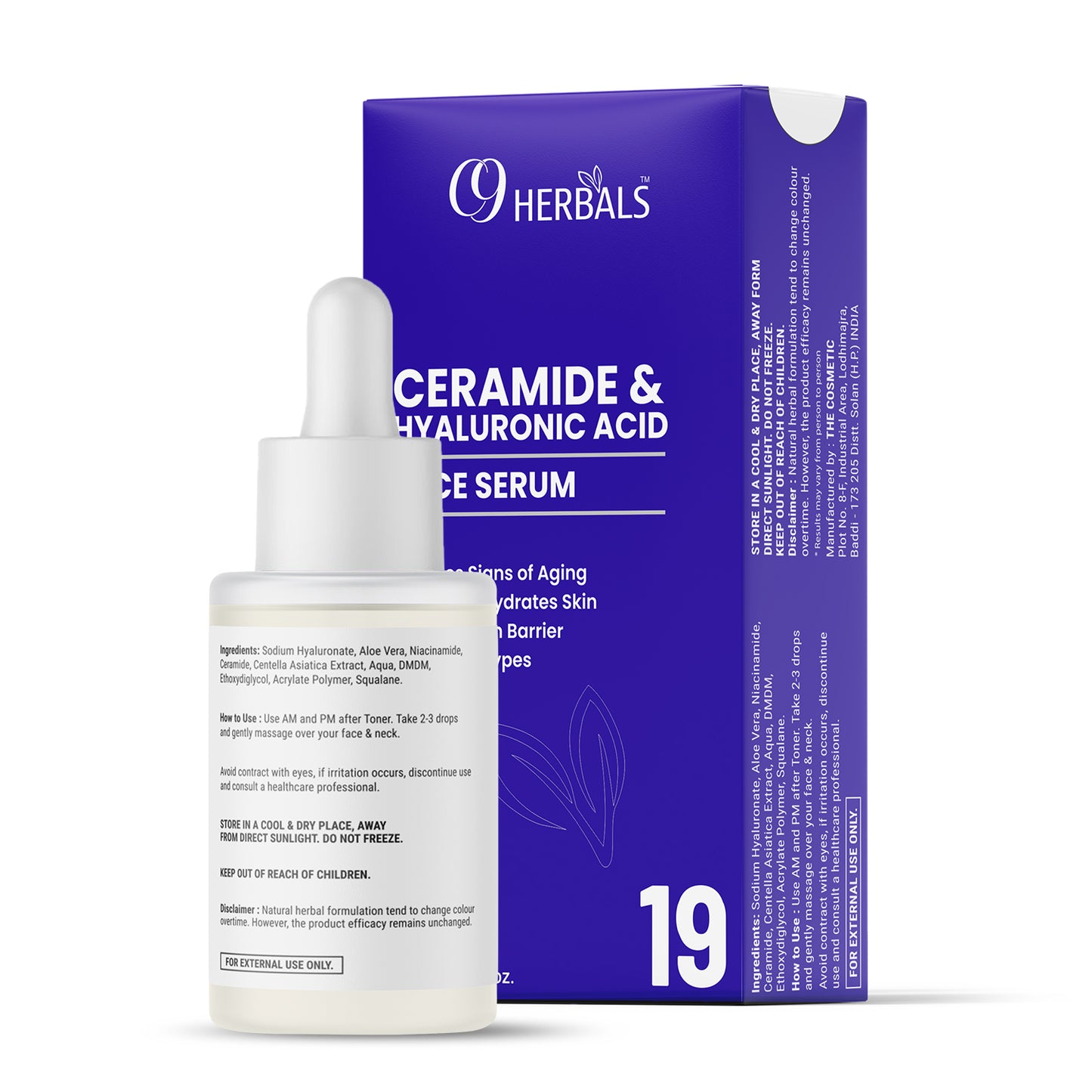 Ceramide And Hyaluronic Acid Face Serum | Aloe Vera Extract | Niacinamide | Rebuilds Skin Barrier